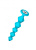 Lola Games Emotions Chummy Turquoise силиконовая анальная цепочка с стразом в основании, 16х3.5 см (бирюзовый)