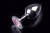 Пикантные штучки - Большая серебристая анальная пробка с кристаллом - 9 см (розовый)