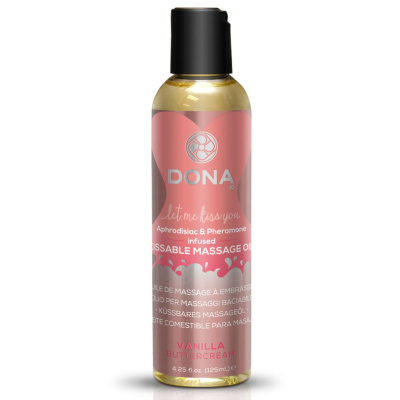 Вкусное массажное масло Dona Kissable Massage Oil, 110 мл (ваниль)