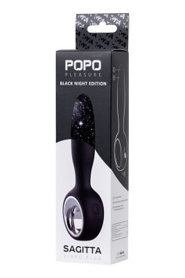 POPO Pleasure by TOYFA Sagitta анальный стимулятор с вибрацией, 15х3.2 см (чёрный)