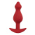 Le Frivole Libra - Бордовая анальная пробка размера S, 9х2.8 см 