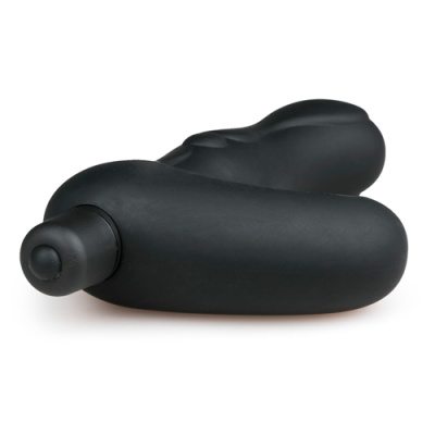 EDC Collections Easytoys Black Vibrating Buttplug - Анальная пробка с вибрацией, 10х3 см (черный) 