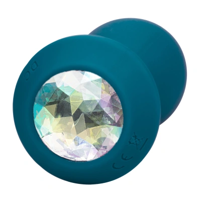 Calexotics Power Gem Vibrating Petite Crystal Probe анальная пробка с кристаллом и вибрацией, 10.75х3.25 см (голубой) 