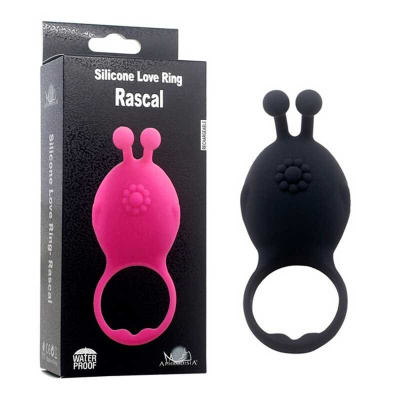 Aphrodisia Rascal Silicone Love Ring - Виброкольцо на пенис, 10,2 см (черный) 