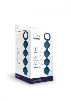 Appulse - Анальная цепочка для новичков, 15х2.5 см. (синяя)