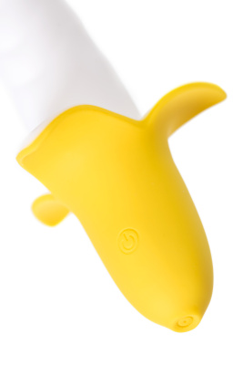 JOS B-NANA - Вибратор с толчковыми движениями в форме банана, 19х3.5 см (белый)