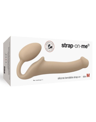Strap-on-me - Безремневой страпон из силикона, 24.5х3.3 см (телесный)