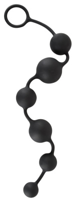 ORION - Анальная цепочка из 6 шариков различного диаметра (черный)