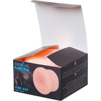 Sexus Men Fine Ass - Насадка для помпы в виде анальной дырочки, 4.5х7.5 см 