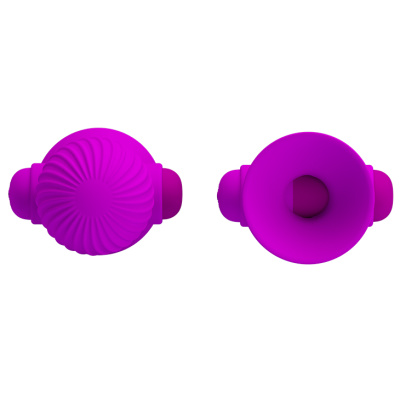 Baile Pretty Love Nipple Sucker - Присоски на соски с вибрацией, 7.2х4.5 см (фиолетовый)