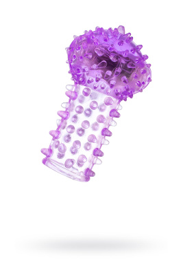 ToyFa Basic вибронасадка на палец, 6.5 см (фиолетовый) 