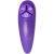 NMC Bunny Icy - Вибратор с клиторальным стимулятором на присоске, 18х4 см (фиолетовый)