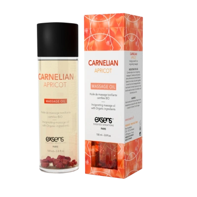 Exsens Carnelian Apricot - Органическое массажное масло с камнями, 100 мл (абрикосовая косточка)