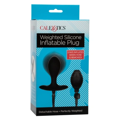 CalExotics Weighted Silicone Inflatable Plug надувная силиконовая анальная пробка, 7.5х3.25 см 