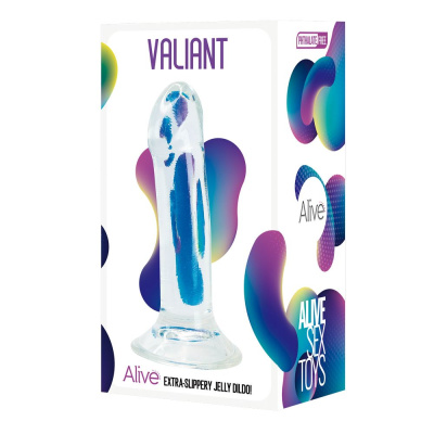 Adrien Lastic Valiant Jelly Dildo - Фаллоимитатор на присоске, 18 см (прозрачный)