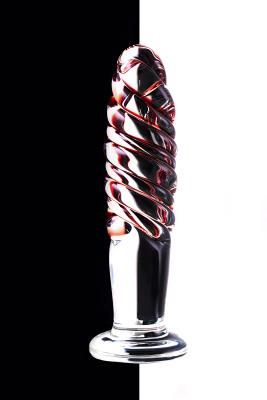 Sexus Glass - Анальная пробка, 15,5 см (красный)
