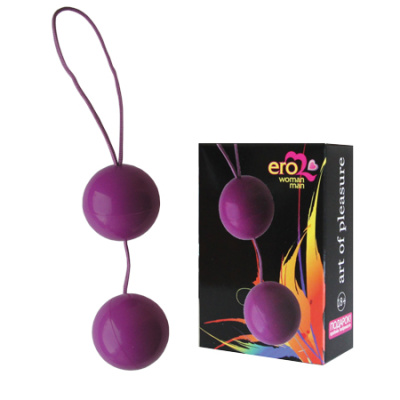 Balls Erowoman-Eroman - Двойные вагинальные шарики, 3.5 см (фиолетовый)