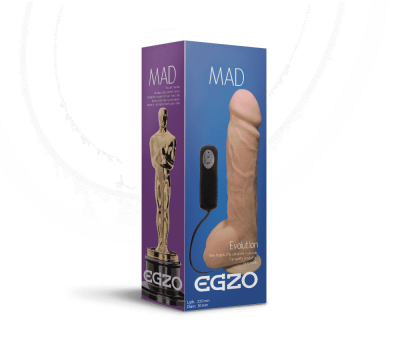 Egzo Mad Oscar  - Реалистичный вибратор, 23.5х5 см (телесный)
