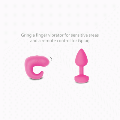 Gvibe Gkit - Великолепный набор анальная пробка+кольцо, 8х2,8 см (розовый) 