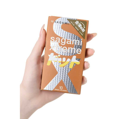 SAGAMI Xtreme Feel UP - Презервативы с пупырышками, 10 шт