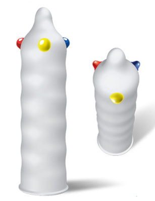 Luxe №1 Поцелуй ангела - необычные презервативы с шариками, 18 см