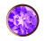 Lola Games Diamond Amethyst Shine S металлическая анальная пробка с кристаллом, 7.2х2.7 см (фиолетовый) 