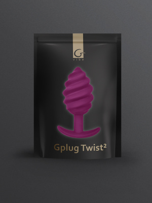 Витая анальная пробка для ношения Gplug Twist 2, 10.5х3.9 см 