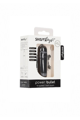 Shots Toys Power Bullet вибропуля 10 режимов вибрации, 6.2х1.8 см (чёрный) 