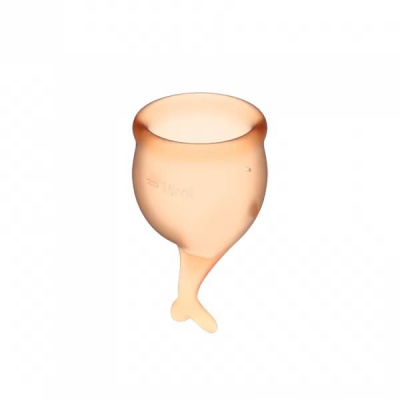 Satisfyer Feel Secure - Набор менструальных чаш, 15 мл и 20 мл (оранжевый)