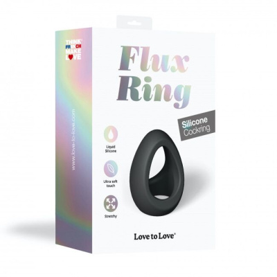 Love to Love Flux Ring Black Onyx - Двойное эрекционное кольцо, 4.5 см (чёрный) 