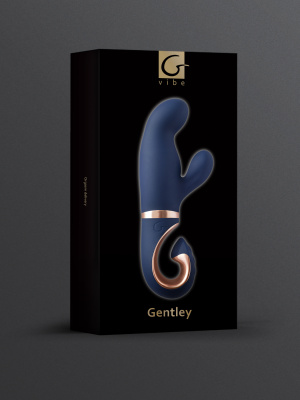 Gvibe Gentley Caribbean Blue - вибратор кролик для стимуляции точки G и клитора с 2 моторами, 19.9х4.2 см