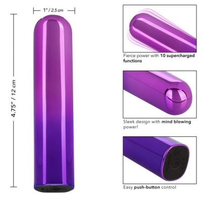 California Exotic Novelties Glam - Маленький вибратор для клитора с силой Wand, 12х2.5 см (фиолетовый) 