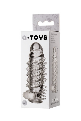 Насадка на пенис TOYFA A-Toys с вибропулей и шипами - 13,4х3 см 