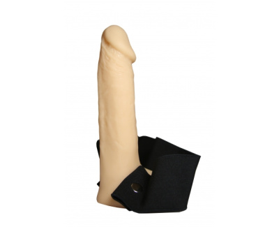 Джага-Джага - Страпон-фаллопротез с полостью для пениса, 16.3 см (телесный)