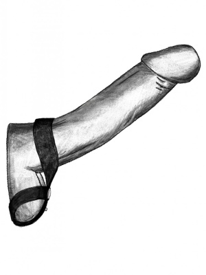 Джага-Джага - Тройное эрекционное кольцо с регулируемым диаметром, 44 см (чёрный) 