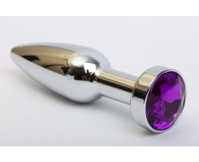 4sexdream - Нежная металлическая пробочка со стразом, 11.2см (фиолетовый) 