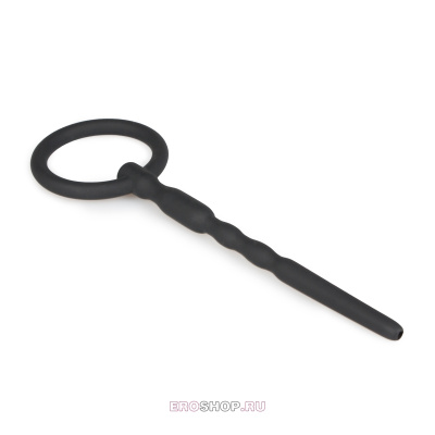 Sinner Gear Silicone Penis Plug With Pull Ring - уретральная вставка с кольцом, 10х0.6 см