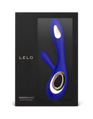 Lelo Soraya Wave - вибратор-кролик с движущимся вагинальным кончиком, 21.8х4.6 см (синий)