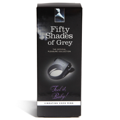 Эрекционное виброкольцо для члена Feel It Baby - 50 Shades Of Grey (чёрный) 
