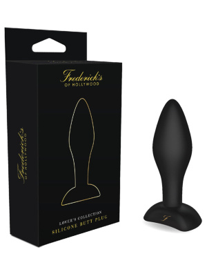 Fredericks of Hollywood Silicone Butt Plug - Маленькая анальная пробка из силикона, 8.7х2.7 см (чёрный) 