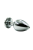 Анальная пробка из аллюминия с кристаллом в основании - размер М - Kanikule, 7 см (радужный) 