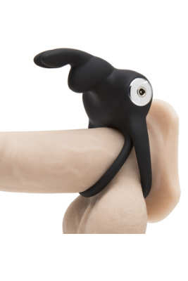 Happy Rabbit Cock Ring - Вибронасадка с кольцом, 5,5 см (черный) 