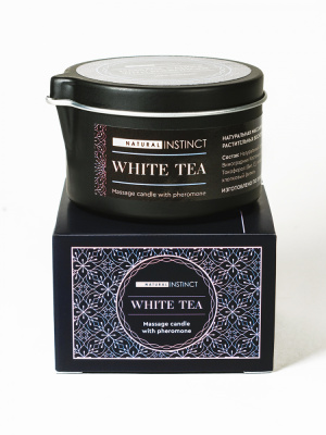 Natural Instinct Белый чай массажная свеча с феромонами, 70 мл