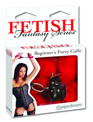 Fetish Fantasy Series Beginner's Furry Cuffs меховые наручники для начинающих (красный)