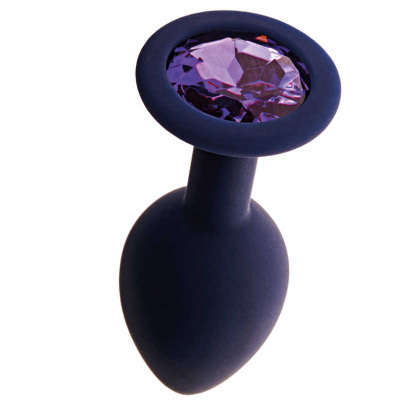 Le Frivole Gamma - Анальная пробка с кристаллом, 8.1х3.5см (фиолетовый) 