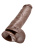Pipedream King Cock 11" - Реалистичный фаллоимитатор с мошонкой на присоске, 28х6.4 см (коричневый)