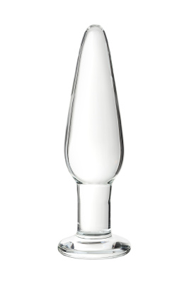 Sexus Glass - Набор стеклянных анальных втулок, 14/12,5/12 см, Ø 4/3,5/3 см 