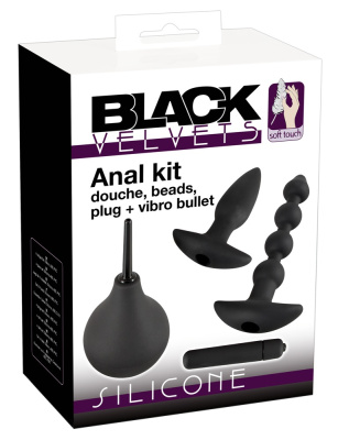 Anal Kit - Набор для анального секса из 4 предметов (черный) 