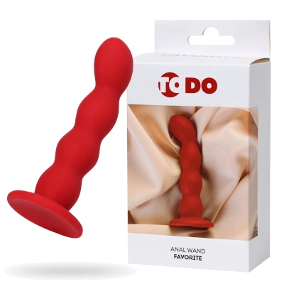 Toyfa ToDo Favorite - анальный фаллоимитатор, 13х2.8 см (красный) 