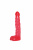 Анальный стимулятор с мошонкой, 14 см (красный)